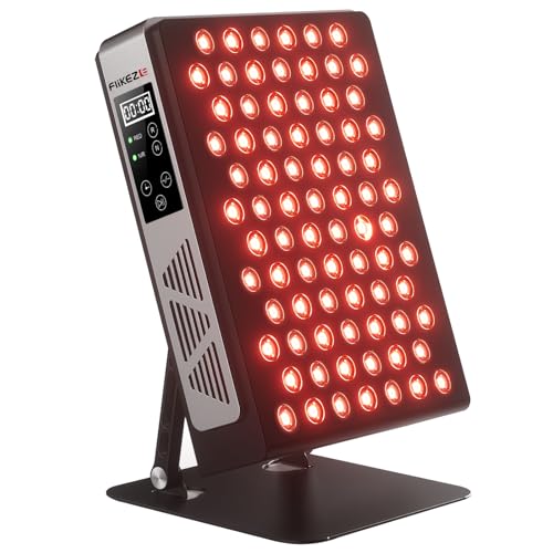 FliKEZE Candeeiro infravermelho, 78 LEDs de cano duplo, 660/850 nm Terapy de luz vermelha, alívio da dor, aumento de energia, suporte ajustável, óculos de proteção adicionais incluídos