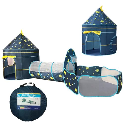 Benebomo Tunel de jogo infantil, tenda de campismo infantil, tenda infantil com túnel e piscina de bolas, casa de jogos 3 e 1 para meninas e meninos, armazenamento dobrável