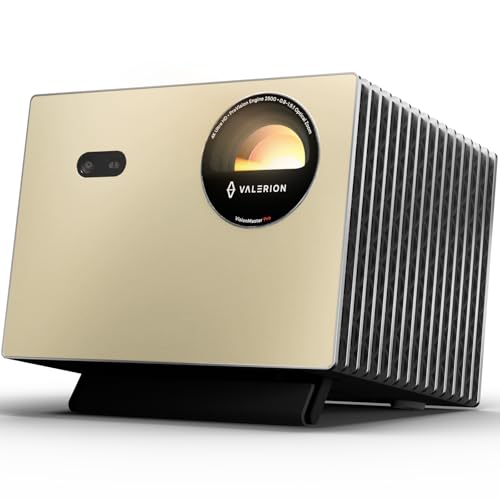 Valerion VisionMaster Pro, projetor laser triplo de 4 K, 3000 lúmenes ISO, jogos sem atraso de 4 ms, streaming fluido, IMAX melhorado, Dolby Vision e Atmos, HDR10+, Google TV, cinema em casa de 300"