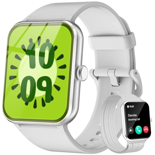 Baolubao Relógio inteligente homem mulher, Smartwatch com chamadas e Whatsapp, assistente de voz, Smartwatch homem pulsómetro, monitor de sonho, 100 modos de desporto para iOS Android telefone