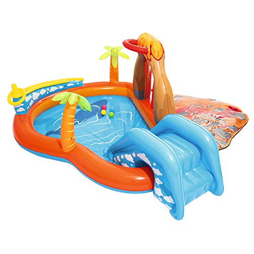 Bestway 53069 Lava Lagoon Piscina insuflável para crianças, colorida, 265 x 265 x 104 cm