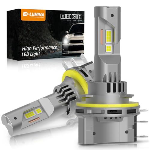 D-Lumina Lâmpada H15 LED Canbus, 100 W 12000 lm 6500 K, anti-erros luz deslumbrante branca super luminosa e luz de circulação diurna, com efeito de refrigeração por ventilador, embalagem de 2