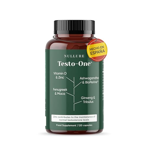 Nullure Testosterona Homem Natural | Vegan | Testado em laboratório alemão | Desempenho · Musculação · Energia I Tribulus Terrestris Maca Ashwagandha zinco | 120 caps
