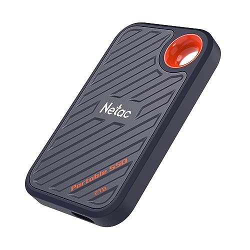 Netac ZX20 2TB Disco rígido externo SSD portátil 2TB, até 2000 MB/s velocidade de leitura, USB 3.2 tipo C unidade de estado sólido externa para Android, Tablet, PC, computador portátil