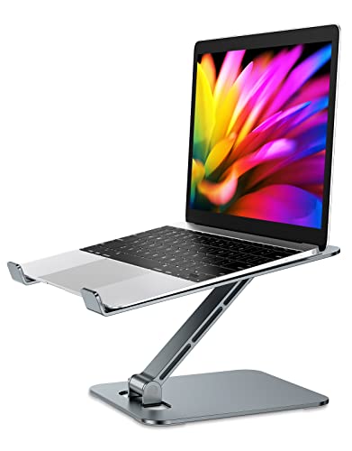 Babacom Suporte portátil mesa dobrável, elevador portátil com altura ajustável, suportes para livros de cozinha, suporte de mesa para computador portátil de liga, alumínio ventilado, compatível com