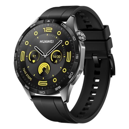 HUAWEI Watch GT 4 46 mm Smartwatch, bateria de até 2 semanas, iOS e Android, gestão de calorias, acompanhamento profissional de saúde, SpO2, GPS, versão espanhola, preto
