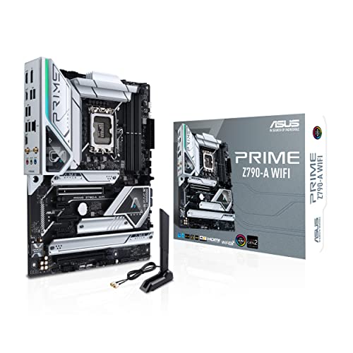 ASUS PRIME Z790-A WIFI 6E Placa mãe Intel LGA 1700 ATX (PCIe 5.0, quatro M.2, VRM de 16 + 1 fases, DDR5, LAN de 2,5 Gb, USB 3.2 Gen 2 x 2 tipo C frontal, Thunderbolt 4)