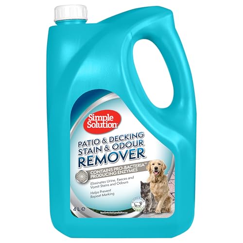 90453-2p Simple Solution pátio e removedor de manchas e odores para animais de estimação, 4 L