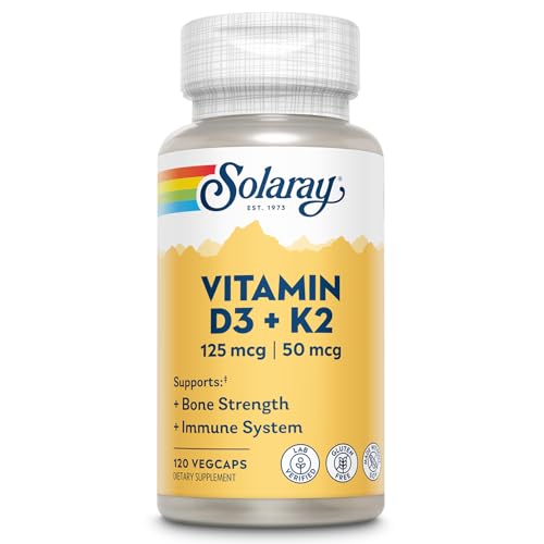 SOLARAY Vitamin D3 K2 | Vegcaps é 67,91 g, sem sabor, cápsulas, 120 unidades