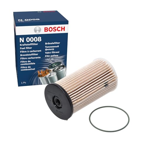 Bosch N0008 Filtro diesel para carro - separa partículas e água do combustível, protege o sistema de injeção