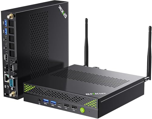 GMKtec Mini estação de trabalho para PC, Intel Core i9 13900HK (14C/20T) até 5,4 GHz, mini computador 16 GB DDR5 RAM 512 GB SSD com W-11 Pro, 8 portas USB/COM/HDMI/DP para escritório e negócios