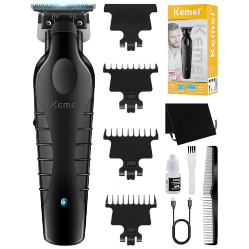 KEMEI 2299 Triller, sem fios máquina de cortar cabelo para homem, máquina de cortar cabelo profissional, cortadores de barba elétricos, cortadores de folha em T com espaço zero e 3 pentes guia