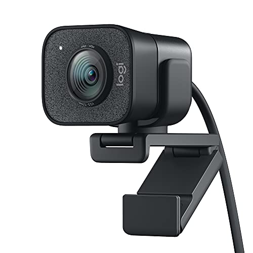 Logitech StreamCam, câmara web com USB-C para streaming de vídeo e criação de conteúdo, vídeo vertical Full HD, 1080p, a 60 fps, versatilidade de montagem, para o YouTube, Gaming Twitch, PC/Mac, preto