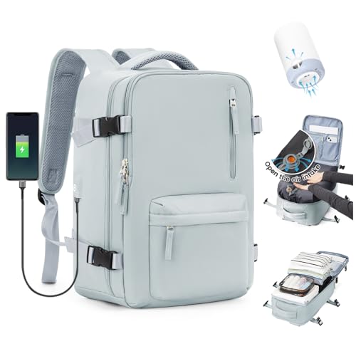 SZLX Mochila a vácuo com bomba mochila viagem cabine avião 40 x 20 x 25 mulher Ryanair bagagem de mão 40 x 30 x 20 Ryanair malas de viagem 45 x 36 x 20 Easyjet mala portátil 14 polegadas homem com
