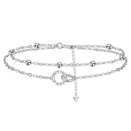 Yinsen Pulseiras para mulher prata de lei 925 para mulher com 3A zircónia cúbica pulseira, ajustável 17 4 cm pulseiras, presentes para mulheres