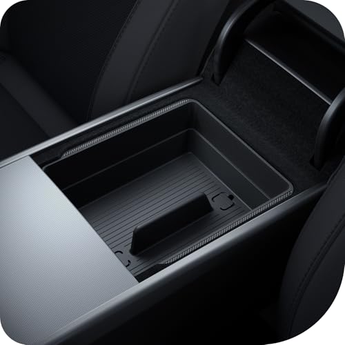 Spigen Tesla Model Y 2025 Juniper e Model 3 Highland 2024 2025 - Organizador de consola para apoio de braços com tecnologia Intelligrip, construção premium, desenhado para acessórios modelo 3 Highland
