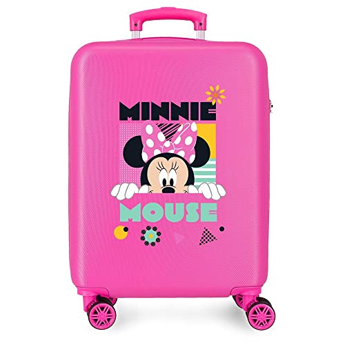 Disney Mickey All Smile Valise Cabine multicolorida, 38 x 55 x 20 cm, rígido ABS Fermeture à Combinaison 35 L 2 kg 4 Roues Bagage à Main