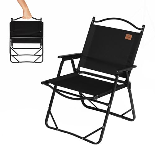 Naturehike Muwang Cadeira dobrável para acampar, cadeira exterior de alumínio ultraleve com apoios de braços, cadeira de pesca portátil dobrável para caminhadas, piquenique no céSped, praia