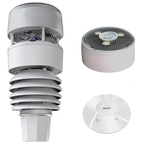 ECOWITT Wittboy GW2001 Estação meteorológica, 3 em 1 passarela interior WiFi Hub GW2000 7 em 1 sensor meteorológico sem fios doméstico WS90 com alimentação solar, 868