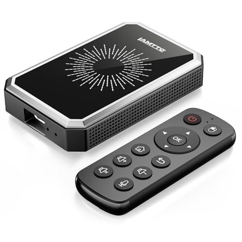 LAMTTO Wireless Magic AI Box 3 em 1 CarPlay adaptador Bulit-in Youtube Netflix adaptador de vídeo multimédia com unidade USB, Wi-Fi de dupla banda para carros com CarPlay/Android com cabo automático