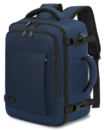 VANKEV Mochila viagem cabine avião para Ryanair Easyjet mochila cabine bagagem de mão mala de viagem mochilas mulher homem, azul