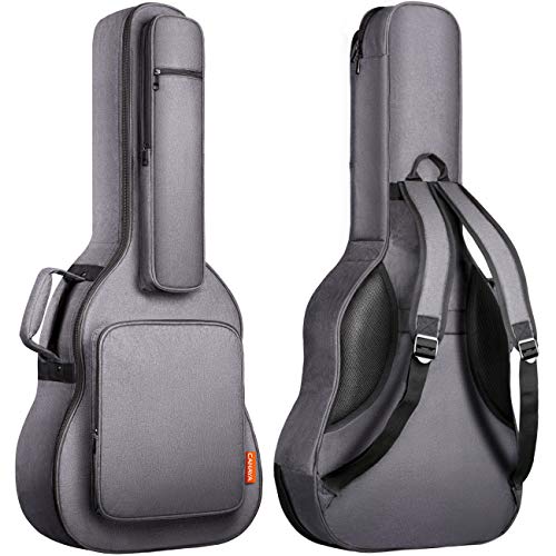 CAHAYA Capa de guitarra universal bolsa guitarra acolchoada 18 mm com 5 bolsos para guitarra acústica clássica - última versão reforçada