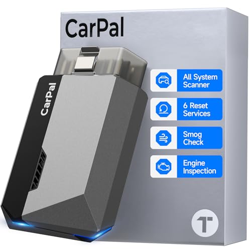 TOPDON Carpal-A obd2 Diagnóstico Bluetooth, Diagnóstico de carro multimarca para iOS e Android, sistema completo & 6 funções de reinicialização, guia de reparação, 1 ano de atualizações gratuitas