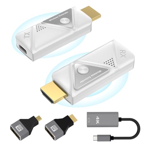 HDMI sem fios transmissor e recetor HDMI Wireless para transmissão de vídeo e áudio no PC/portátil para monitor / TV Box/projetor, transmissão sem fios HDMI 2,4G/5G, portátil, plug & play