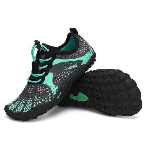SAGUARO Barefoot Sapatilhas minimalistas confortáveis sapatilhas de Trail Running para meninos e meninas, Gr.24-36