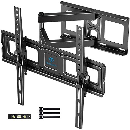 PERLESMITH Suporte para TV de parede para ecrãs de 26 a 60 polegadas, suporte de parede para TV inclinável rotativo e extensível, suporte de parede para TV de 55 polegadas para suportar 40 kg, MAX