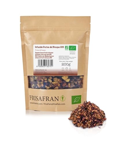 FRISAFRAN | Infusão frutas da floresta ecológica 200 g | Relaxante | sacos de chá | rico em vitaminas | chá frutos da floresta | infusão de frutas da floresta | infusões vitaminicas, infusão de