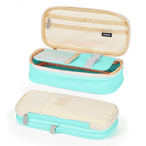 Coolzon Estojo escolar extensível, estojo de lápis de grande capacidade, bolsa para lápis escolar, artigos de papelaria, organizador de maquilhagem