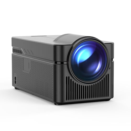 Android 13 Projetor inteligente nativa 1080P, projetor 700ANSI 4K , deslocamento automático, controlo remoto por voz com WiFi e BT, projetor de vídeo de alcance ultra curto