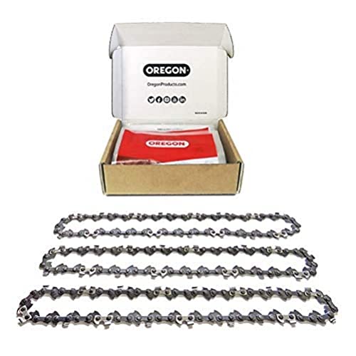 Oregon Pacote de 3 correntes de serra de 3/8" LP para espadas de 45 cm, 62 ligações, 1,3 mm - corrente de baixo retrocesso compatível com Husqvarna, McCulloch, Mac Allister e muito mais
