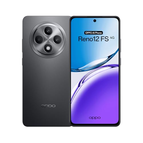 OPPO Reno12FS 4G Smartphone livre com IA, 16 GB (8 GB + 8 GB) 512 GB, ecrã 2,5D AMOLED 6,7", câmara 50 8 + 32 MP, Android, IP64, bateria 5000 mAh, carregamento rápido 45 W - mate Cinzento