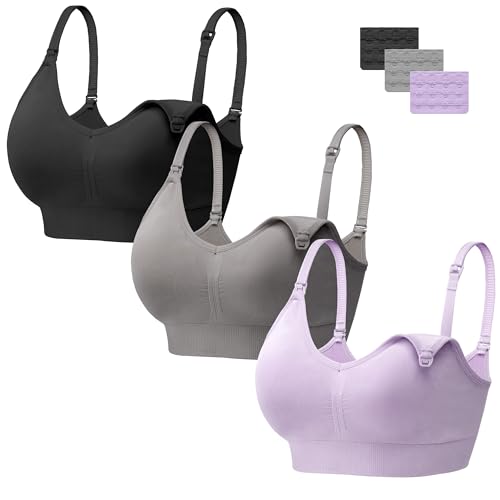 HBselect Sutiã de amamentação sem costuras, multicolorido, sutiã de maternidade, sutiãs de pré-maternidade, sutiã multicolor para grávida