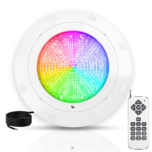 Kingwen Focos LED piscina 38 W RGB luzes para piscinas submergíveis com foco remoto piscina LED IP68 luzes impermeáveis piscina 12 V AC/DC