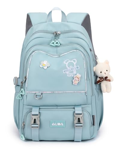 Amythe Mochilas escolares meninas adolescentes mochila colégio menina meninas 10 12 16 18 anos mochila de viagem de primária secundária instituto, leve mochila grande impermeável na moda roxo rosa