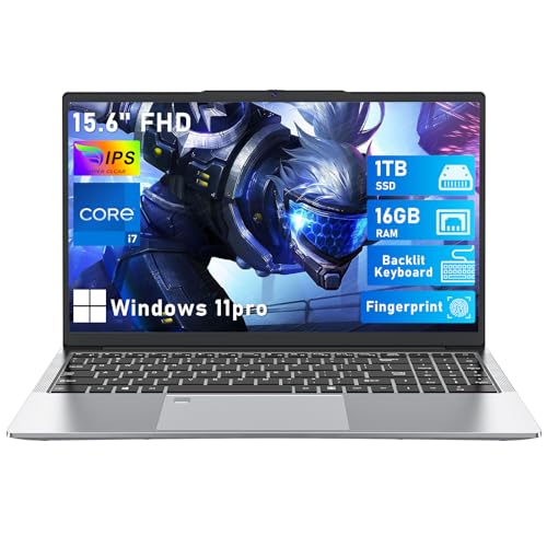 FUNYET Computador Pc portátil Gaming, i9-11900H Processador (até 4,9 GHz), 15,6" Gamer Laptop 16 GB RAM 1TB SSD, computador portátil teclado retroiluminado, tipo C, RJ45