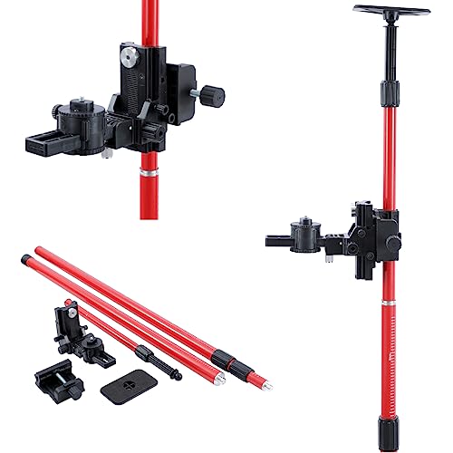 TOPWAY Barra telescópica para nível laser 4 m, suporte telescópico extensível até ao teto, com suporte e bolsa de nylon