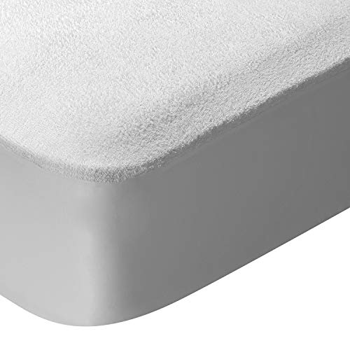 Pikolin Home Protetor de colchão felpudo para berço, 100 % algodão, impermeável e respirável