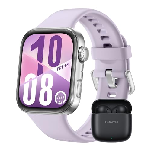 HUAWEI Watch FIT 4 Smartwatch, + Freebuds SE 2 preto, brilho de 2.000 nits, pagamento por NFC, barómetro, dupla banda GPS, carregamento sem fio, ultrafino, monitor de atividade física
