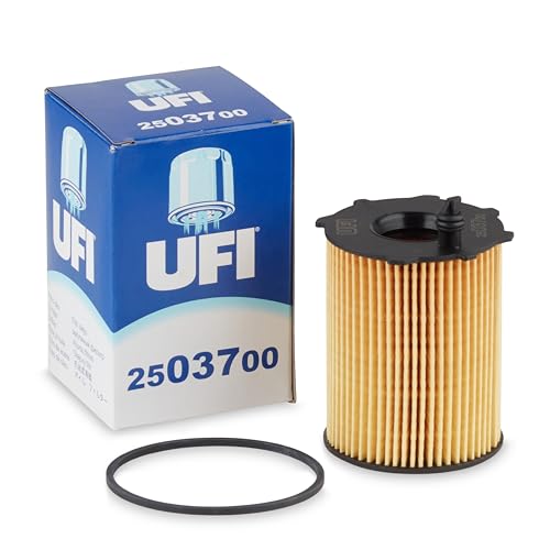 UFI Filtro de óleo 25.037.00, filtro de óleo de substituição, adequado para carros, adequado para modelos Citroen, Fiat, Ford, Mazda, Mini, Mitsubishi, Peugeot, Suzuki, Toyota e Volvo