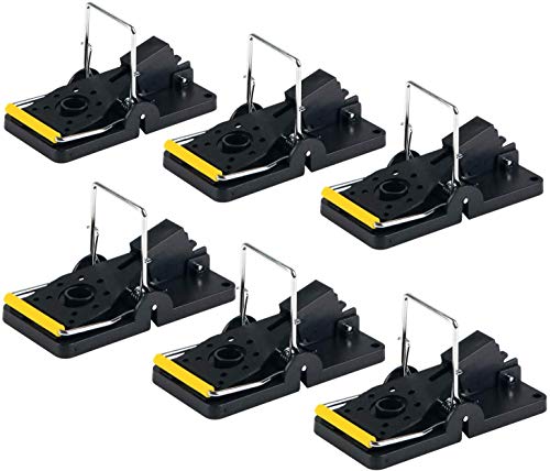 Aspectek Rat Trap, Resposta rápida para roedores, Rat Snap Traps rato de plástico reutilizável, armadilhas - Catch Rodents Killer para ratos / ratos / ratos interiores e exteriores - embalagem de 6