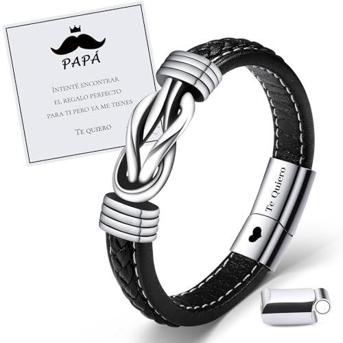 VU100 Presente para filho/homem pulseira de couro para homem te amo pulseira presente inspiração presente de aniversário para filho namorado esposo-com caixa de presente