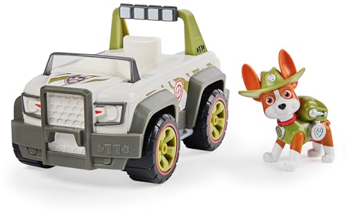 Patrulha Canina - Carro Jungle Cruiser e Figura Tracker: Carro todo-o-terreno de brinquedo com figura Tracker - Patrulha Canina brinquedos - 6069071 - Brinquedos crianças 3 anos - presente criança 3