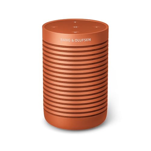 Bang & Olufsen Beosound Explore Altifalante portátil sem fios de 360 graus, alta gama duradoura, casa e viagens, IP67 resistente à água e ao pó, até 27 horas - Bonfire Orange