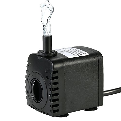 Decdeal 600L/H 8W Water Strider Bomba de água potável com 2 bicas AC220 - 240 V para aquário, fontes, lagoas, sistemas hidráulicos