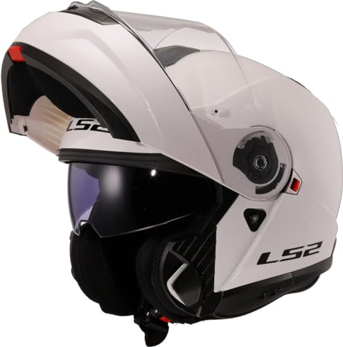 LS2, Capacete Moto Modular Strobe II Gloss White, XXL