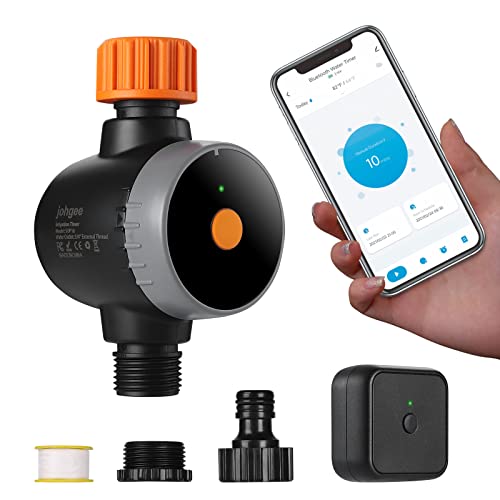 Temporizador de água inteligente com concentrador Wi-Fi, temporizador de mangueira Bluetooth com atraso de chuva para torneira de jardim ao ar livre